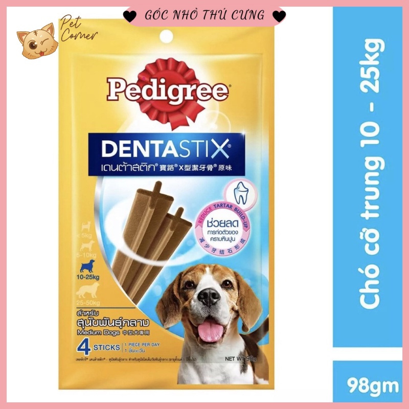 Xương gặm Pedigree Dentastix sạch răng, bổ sung canxi cho chó