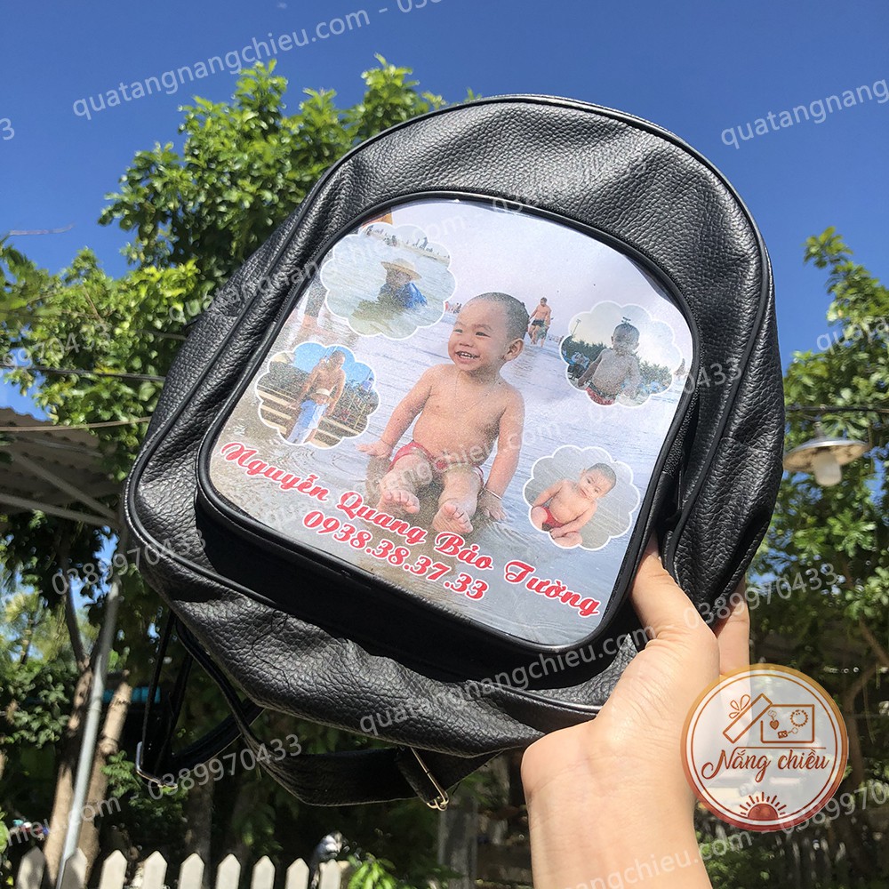 Balo đi học cho con_ Balo mầm non in ảnh các bé theo yêu cầu_ Free thiết kế mẫu