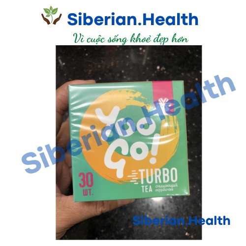 Trà thảo mộc YOO GO Turbo tea- Siberian Wellness-Hỗ trợ giảm cân, giảm mỡ, thải độc, thanh lọc cơ thể,hỗ táo bón 30 gói