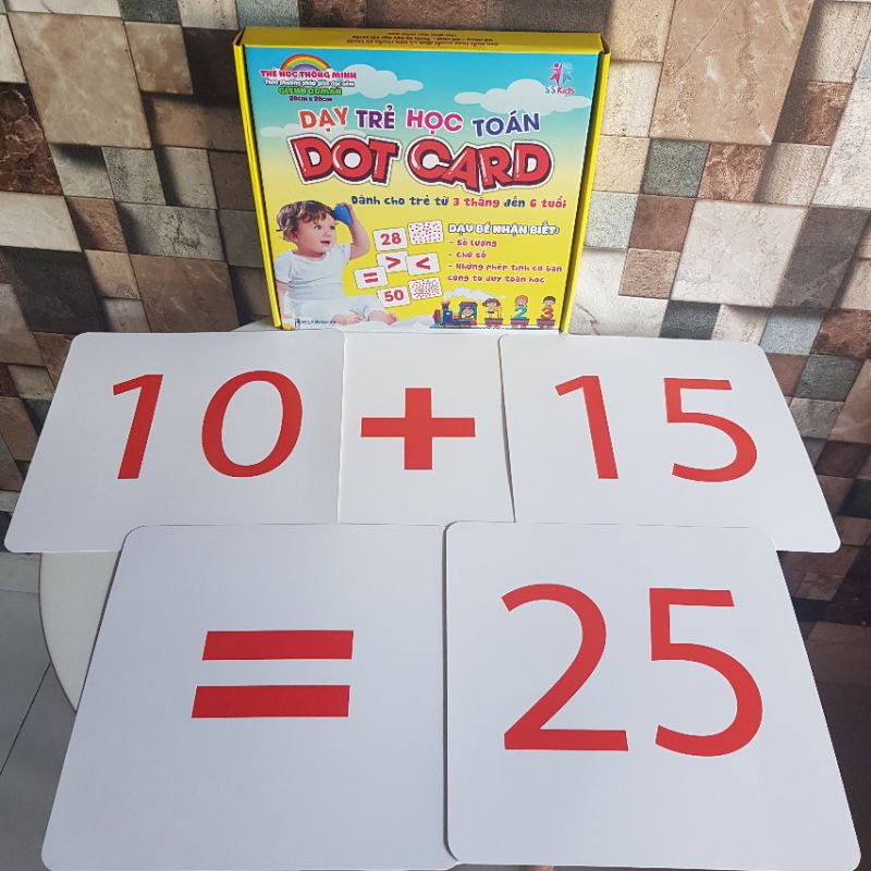 Flashcard Bộ Thẻ Dạy Trẻ Học Toán Dot Card Theo Phương Pháp Giáo Dục Sớm Glenn Doman Từ 3 Tháng Đến 6 Tuổi
