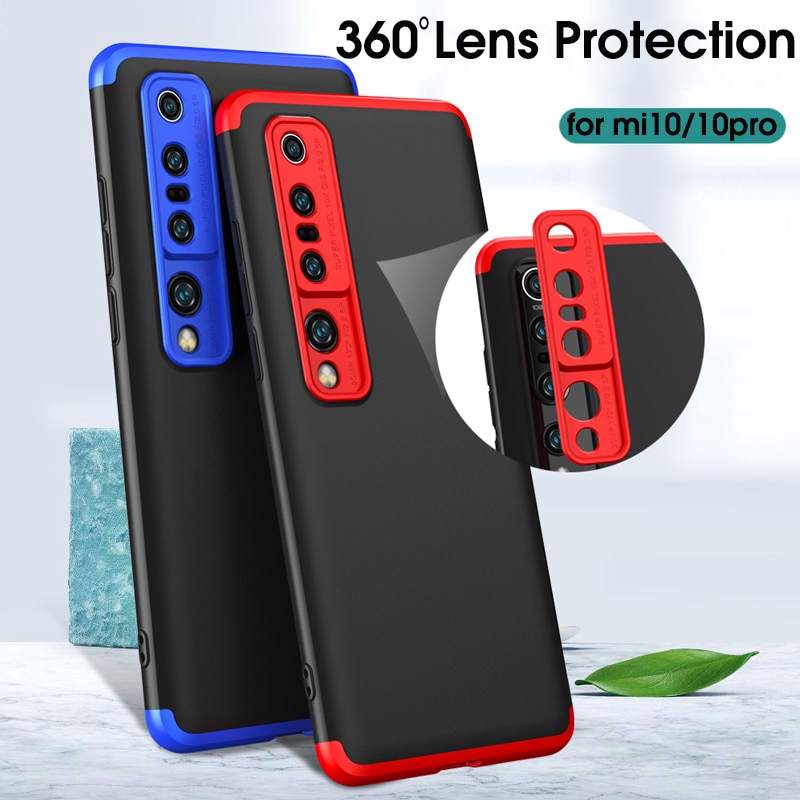 Ốp Điện Thoại Kính Cường Lực 3 Trong 1 360 Độ + Ốp Bảo Vệ Camera Cho Xiaomi Mi 10 Pro Mi 10 Pro