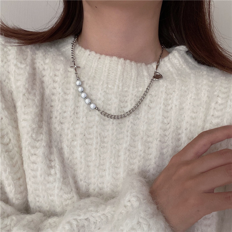Dây chuyền phối hạt ngọc trai nhân tạo thời trang dành cho nữ