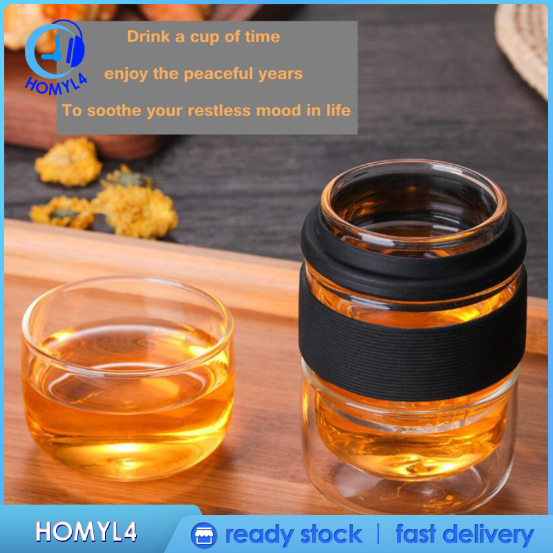 Bộ Ấm Trà Bằng Kính Di Động Tiện Dụng Cho Gia Đình / Văn Phòng