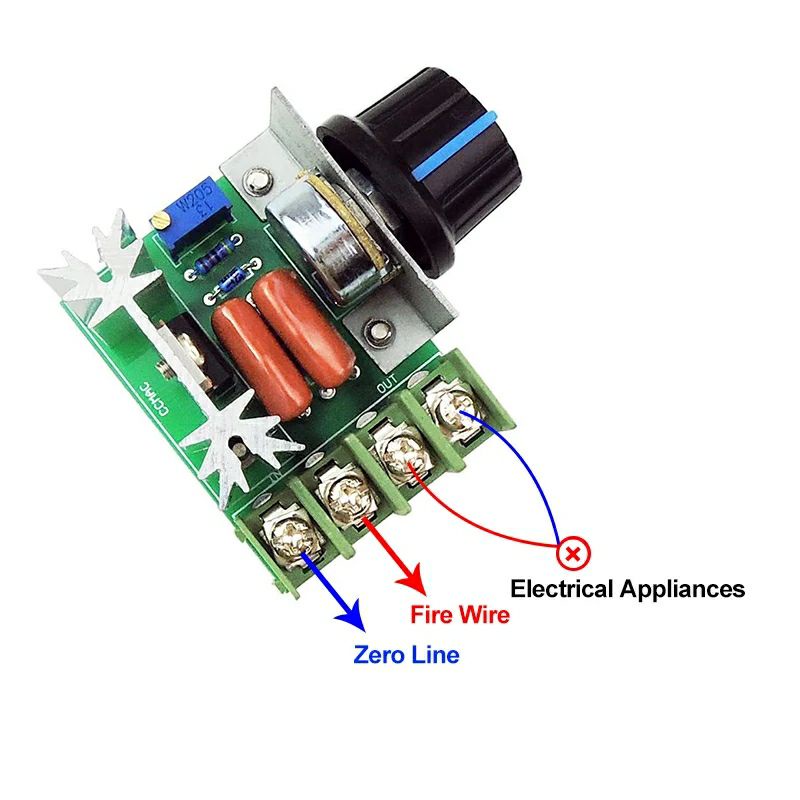 Dimmer điều khiển nhiệt, độ tốc độ động cơ AC 220V - 2000W, 4000W