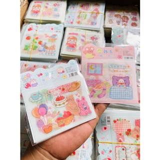 Set 4 Tấm Sticker Dán Trang Trí Chibi