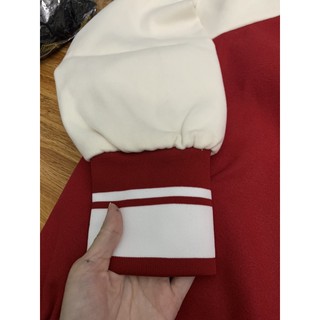 Áo khoác nỉ bóng chày Bomber đỏ- Order