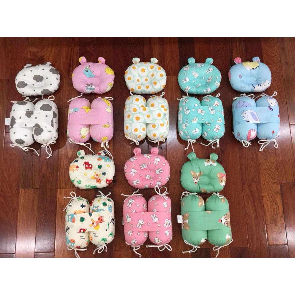 Set gối lõm chặn bông êm mềm cho bé