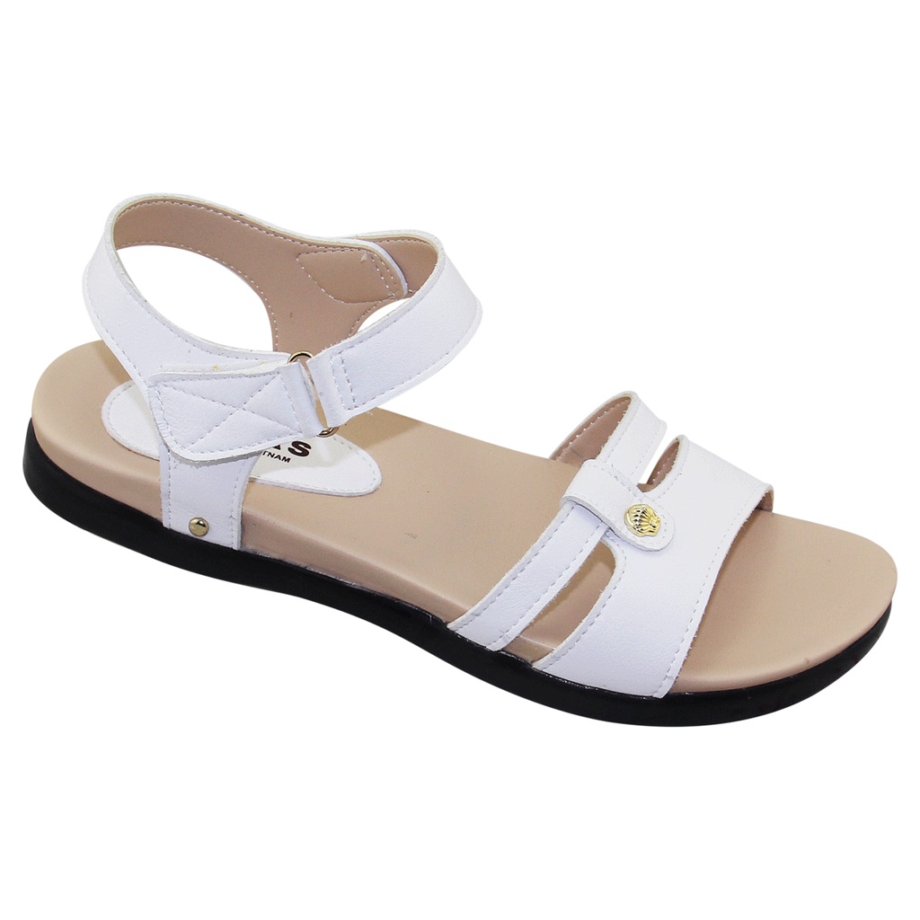 Sandal đế bằng nữ Bita's SYN.217 (Đen + Kem + Trắng)