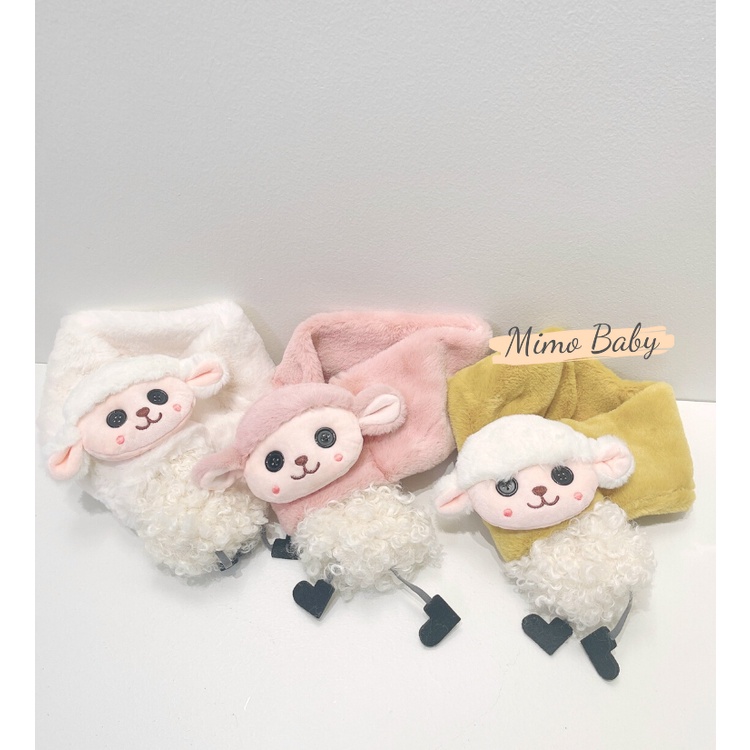 Khăn lông mềm mại gắn hình chú cừu dễ thương cho bé KL153 Mimo Baby