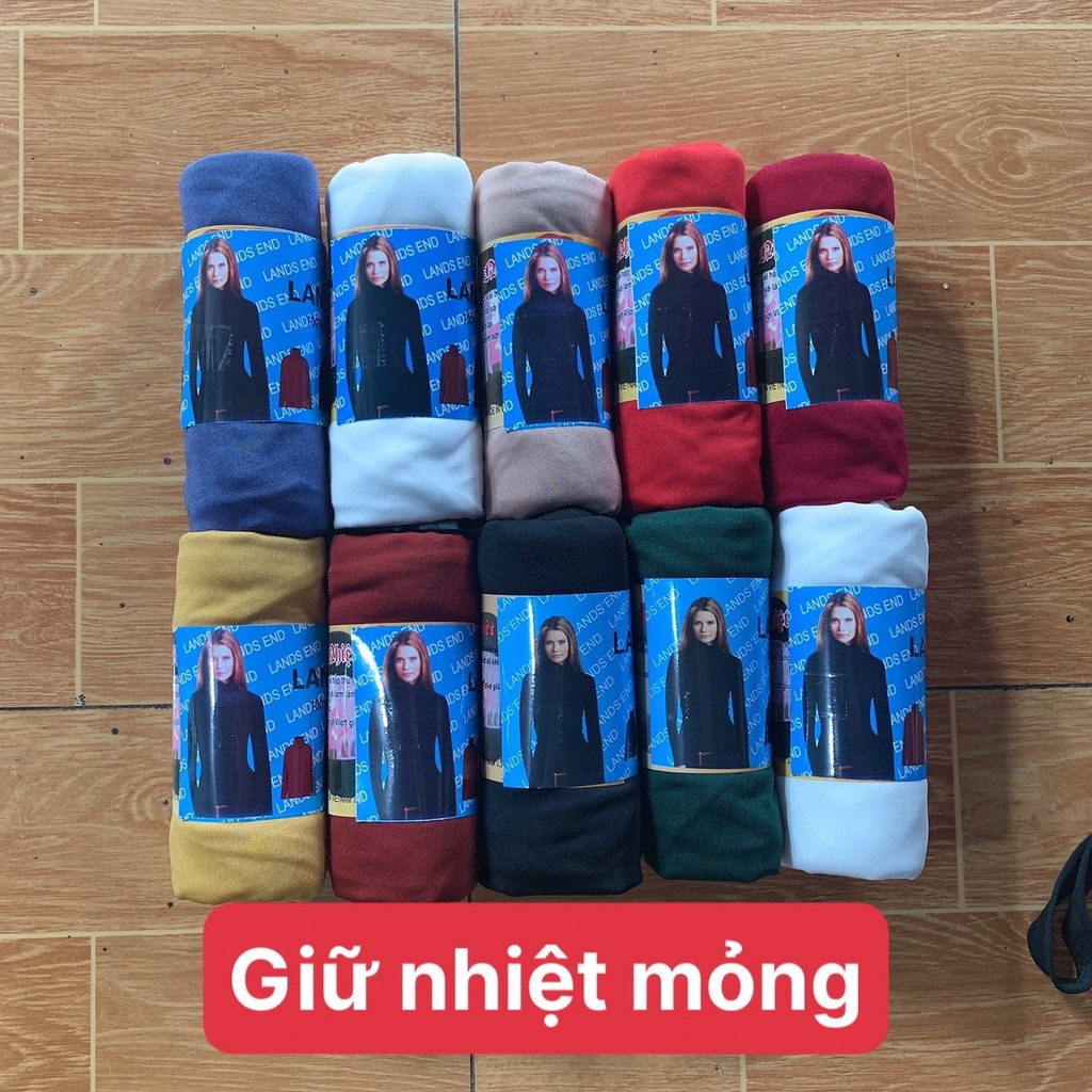 Combo 25 áo giữ nhiệt thun lạnh thời trang ôm body cho nữ