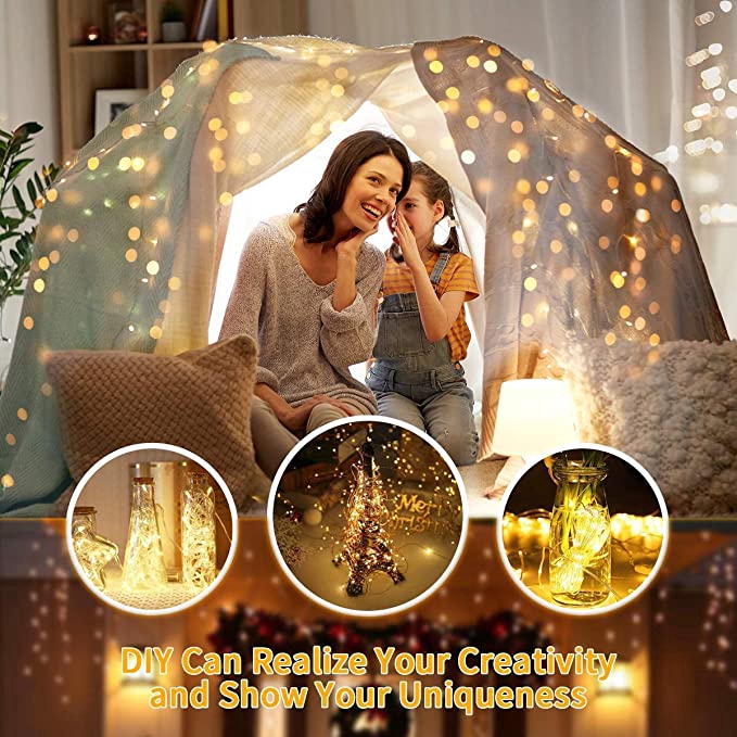 Dây Đèn Led Trang Trí 300 Bóng Chống Thấm Nước Kèm Điều Khiển Từ Xa