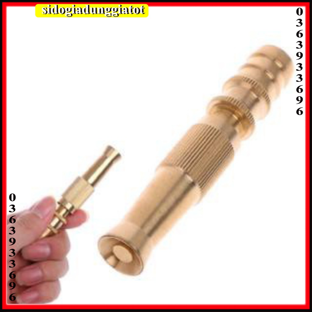 Đầu Vòi Tăng Áp Đa Năng Bằng Đồng, Tưới Cây, Rửa Xe Cực Mạnh