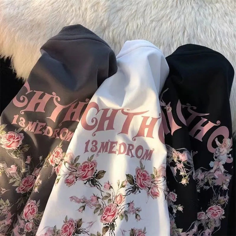 NRVP Áo Thun Mùa Hè Tay Cộc Oversize In Họa Tiết Phong Cách Hàn Quốc Cho Nam / Nữ