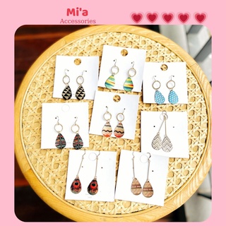 Khuyên tai đi biển, bông tai boho màu sắc vintage siêu xinh hình giọt nước