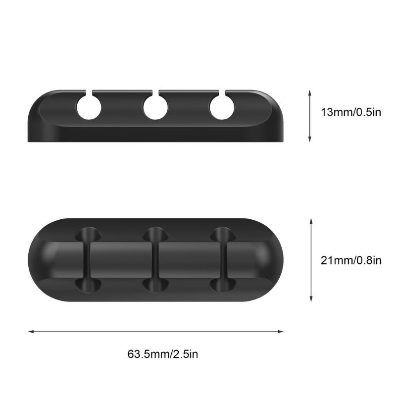 Miếng silicon kẹp giữ dây cáp, dây sạc dán tường siêu chắc tiện lợi