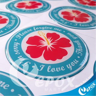 Ho'oponopono Sticker đổ keo 9cm [KHÔNG ĐÂU CÓ]