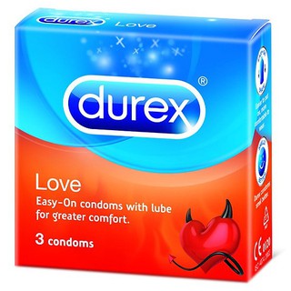 Hộp 3 cái bao cao su durex love