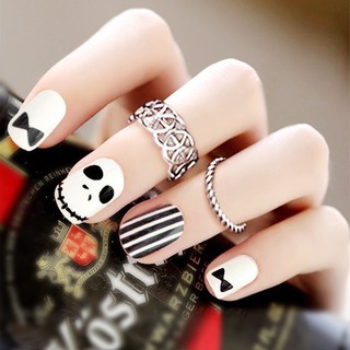 Bộ 24 móng tay giả Mẫu Đầu sọ (không kèm keo dán)