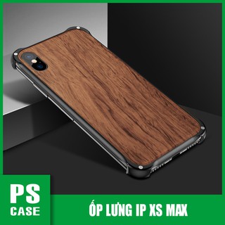 Ốp lưng gỗ viền hợp kim dành cho iPhone XS Max - PS Case Phân Phối