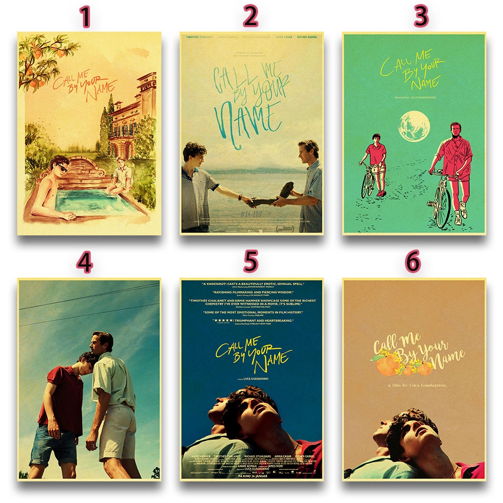 Poster Treo Tường Trang Trí In Hình Phim call me by your name Phong Cách vintage