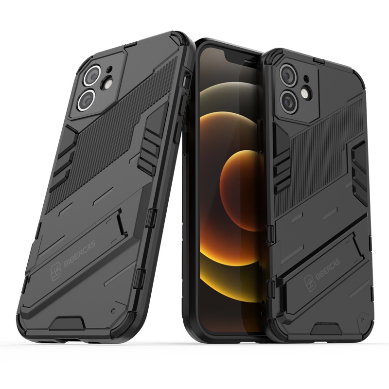 Ốp lưng iPhone 12 Ironman Ver5 chống sốc cao cấp kèm chân đế chống xem video cao cấp 2 chiều