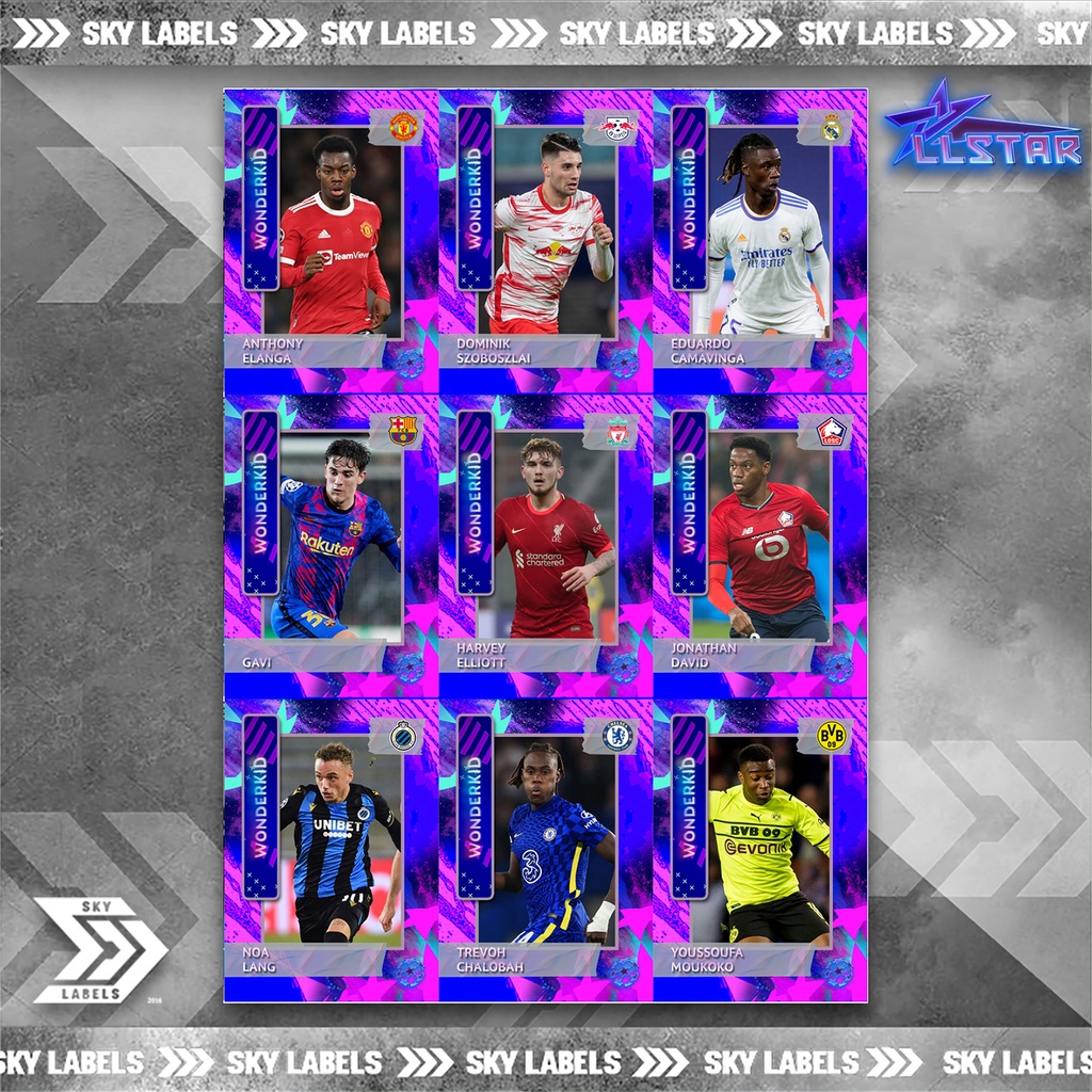 Thẻ SKY UCL WONDERKID | Elanga, Szoboszlai, Camavinga, Gavi, Elliott, Jonathan David, Noa Lang, Chalobah, Moukoko