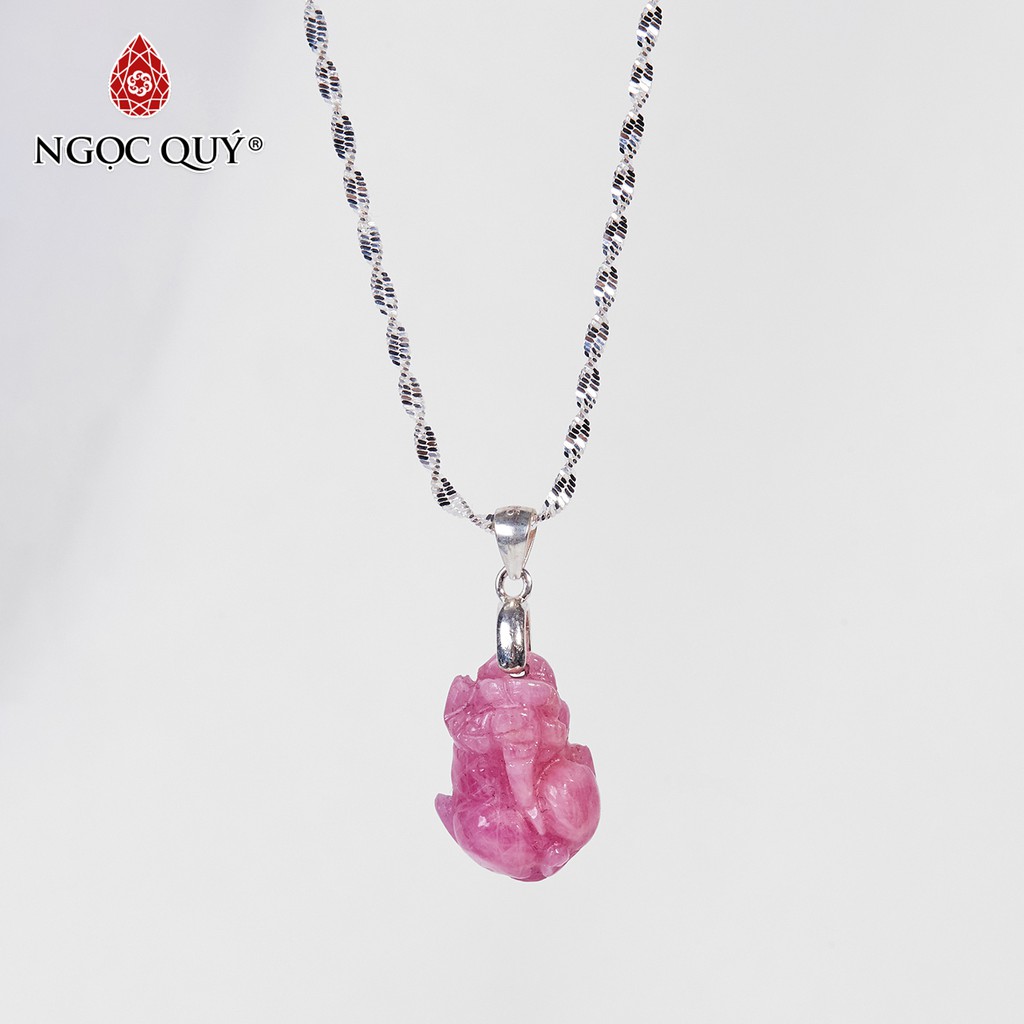 Mặt dây chuyền tỳ hưu đá ruby mệnh hỏa, thổ - Ngọc Quý