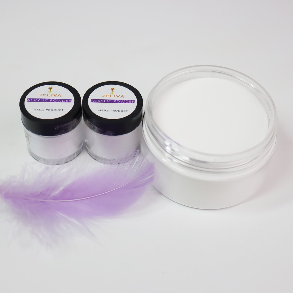 Bột nail đắp móng JELIVA trắng clear ombre nature 30g