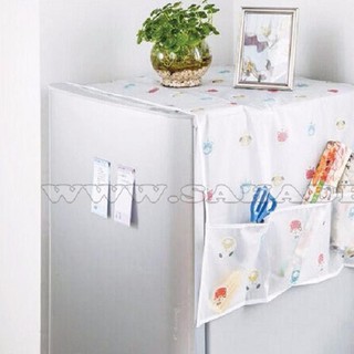 Khăn phủ tủ lạnh chống bụi có ngăn đựng đồ