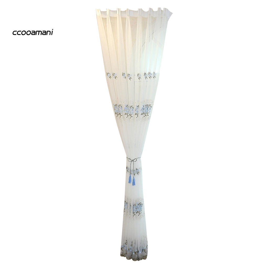 Rèm cửa sổ trong suốt thêu hoa trang trí phòng khách