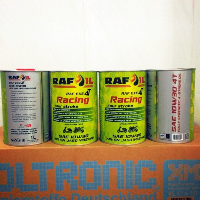 Nhớt Tổng Hợp Cao Cấp Xe Máy Rafoil Racing RAF EXE 4T 10w-30 Full Synthetic Api SN - Made in UAE