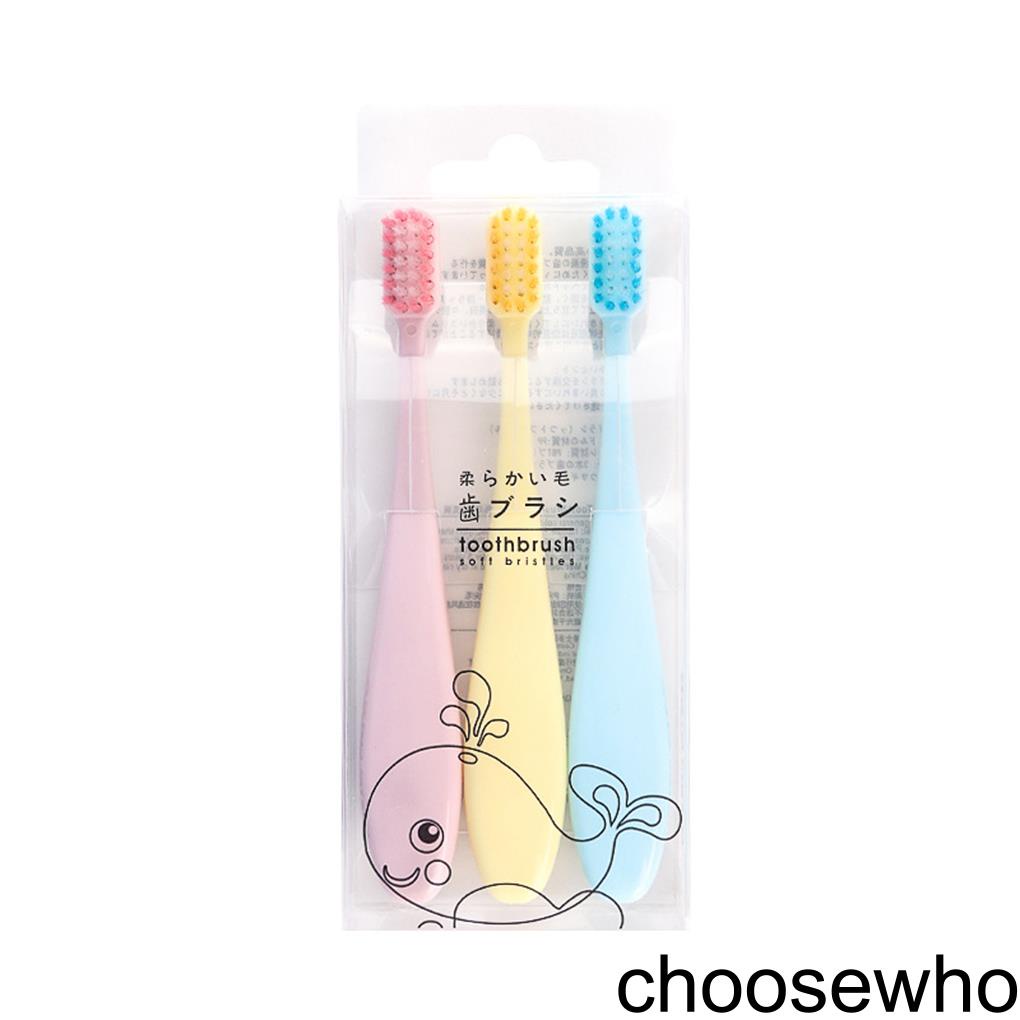 [CHOO] 3pcs Children Kids Oral Cleaning Toothbrush Soft Bristles PP Handle Kids Training Toothbrushes