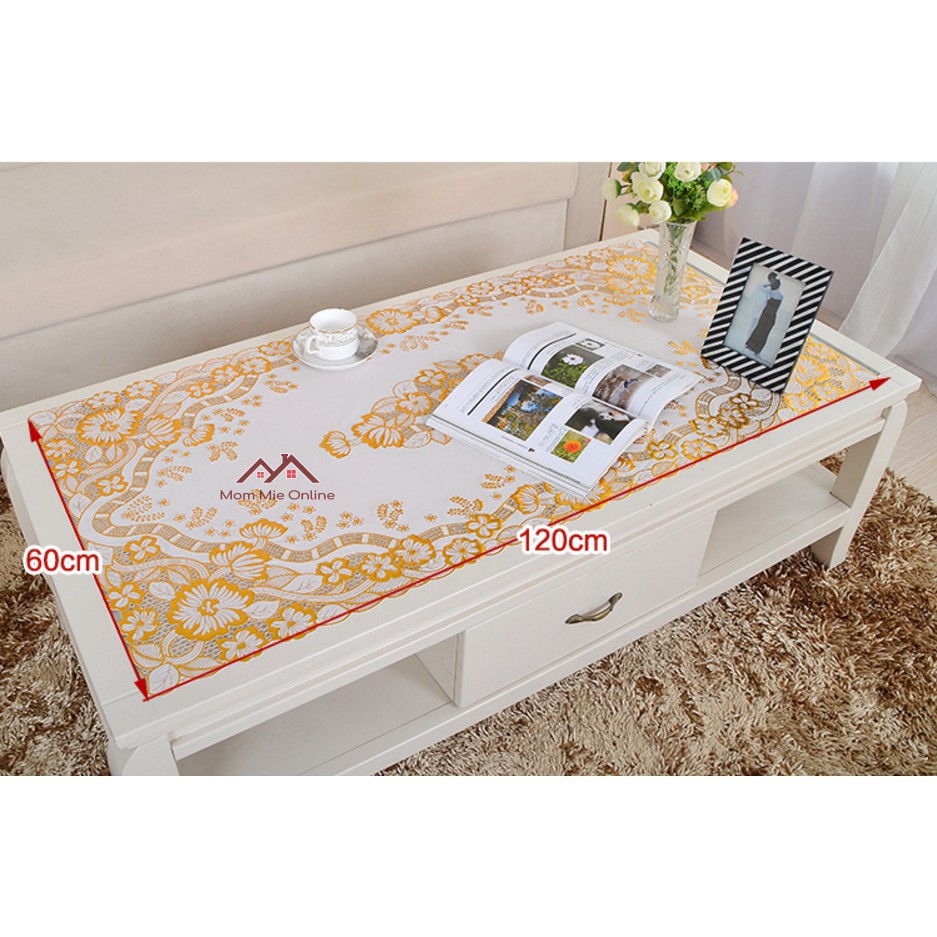 Khăn trải bàn hoa văn dập nổi sang trọng loại  60x120