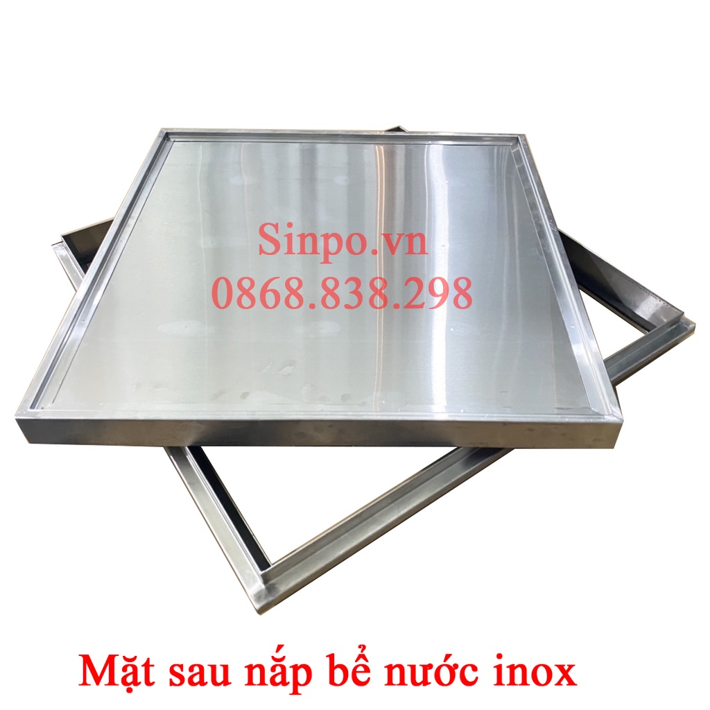 Nắp bể nước ngầm trong nhà – inox 304 chống gỉ có tay nâng
