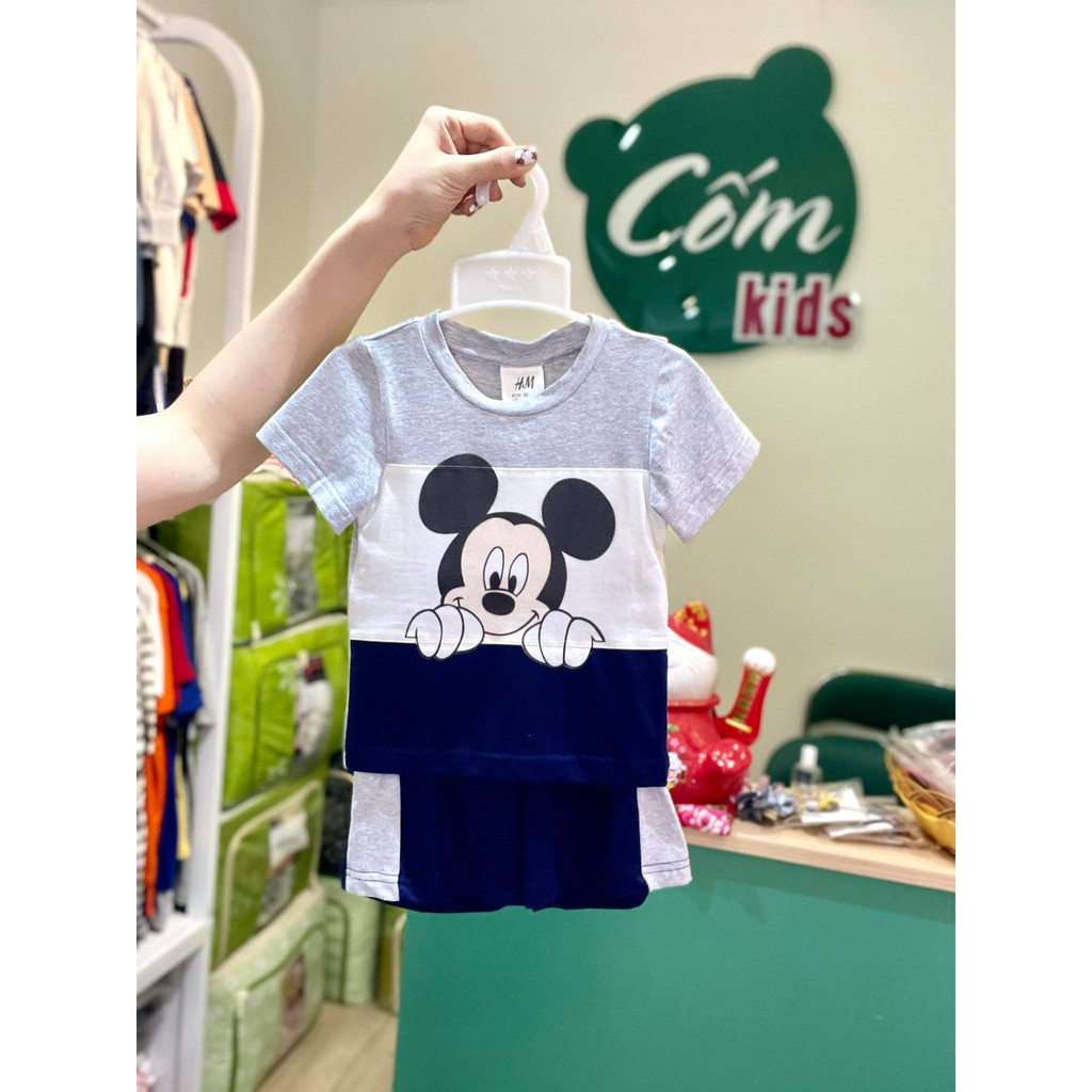 SET H.&M COTTON HÌNH MICKY SIÊU DỄ THƯƠNG CHO BÉ TRAI - CỐM KIDS NT