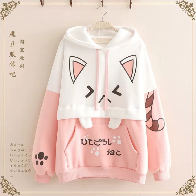 Áo Hoodie Nỉ Túi Lớn in Hoạt Hình Mèo Bắt Cá Hot Teen. XTTT | BigBuy360 - bigbuy360.vn