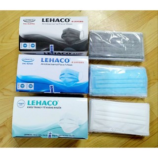 KHẨU TRANG LEHACO 4 LỚP KHÁNG KHUẨN (Giấy kháng khuẩn)