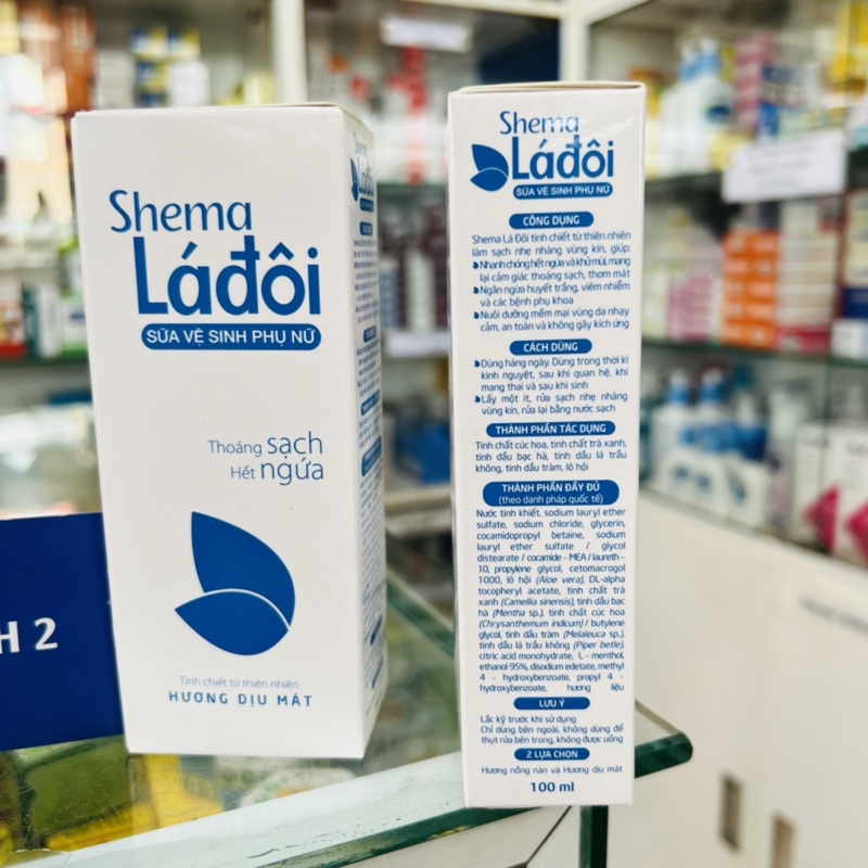 ✅ [Chính Hãng] Dung dịch vệ sinh phụ nữ SHEMA LÁ ĐÔI chai 100ml