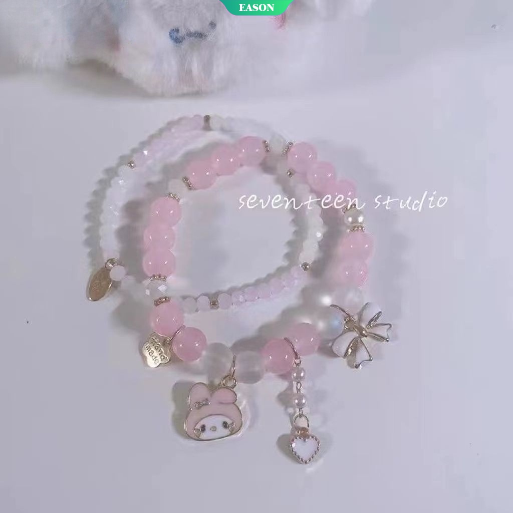 Vòng Đeo Tay DIY Họa Tiết Hoạt Hình Cinnamoroll Và My Melody Dễ Thương Phong Cách Nhật Bản Dành Cho Nữ
