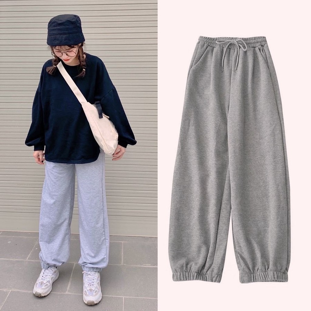 Quần Jogger Nữ Dài Ống Rộng Có Bo SIMPLE Ulzzang (ẢNH THẬT)
