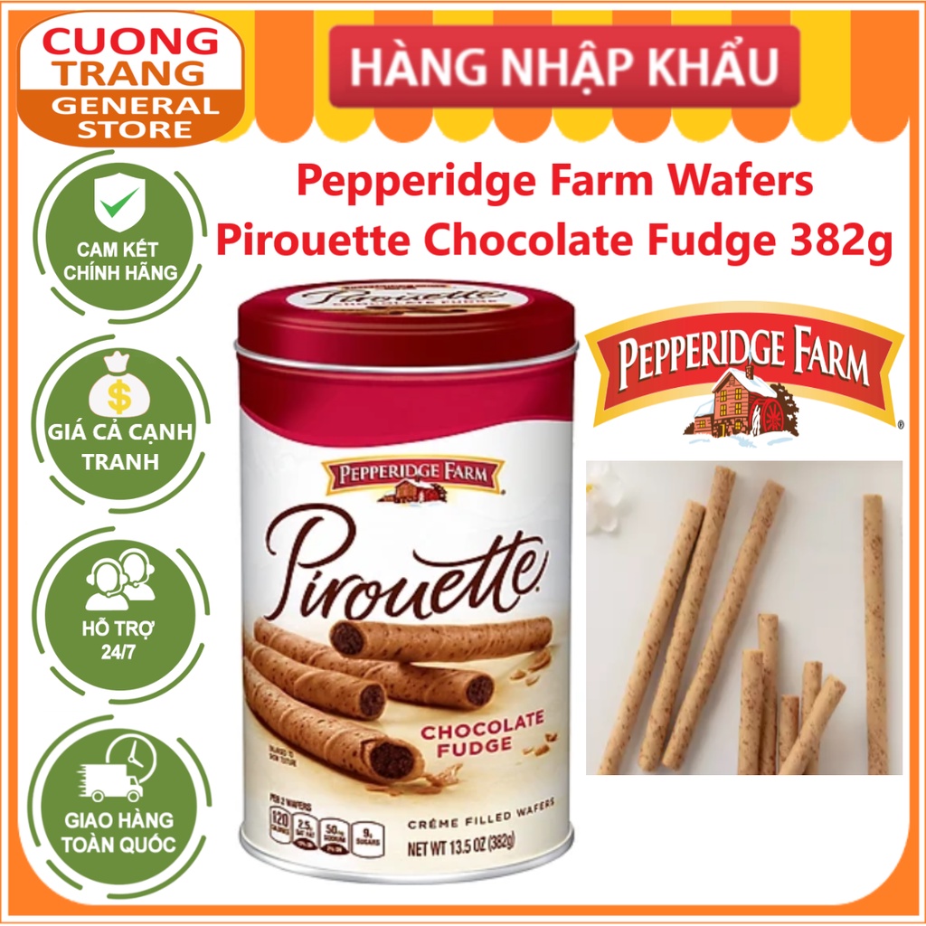 Hộp bánh Pepperidge Farm Wafers Pirouette Chocolate Fudge 382g