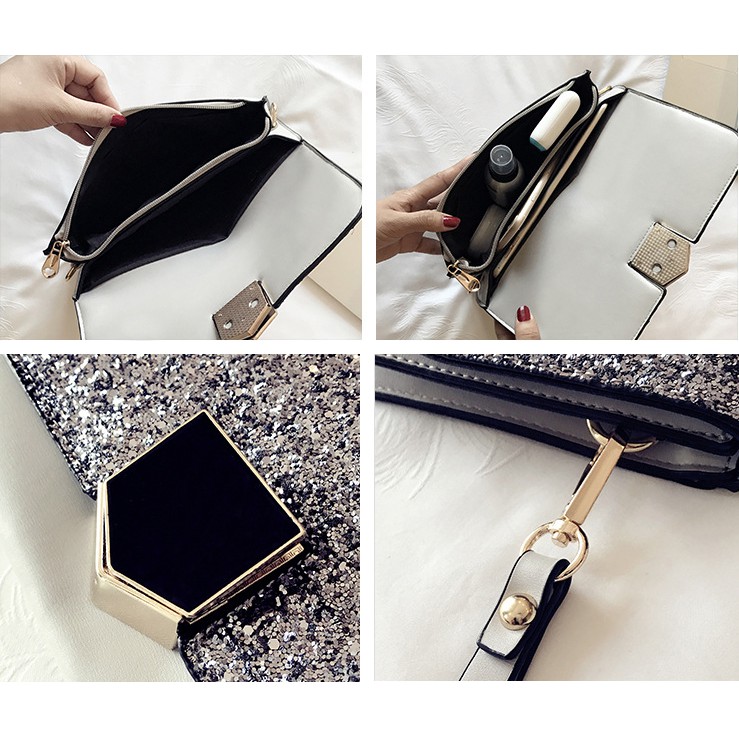 Túi Clutch Cầm Tay Nữ Kim Tuyến Óng Ánh Đẹp Kiểu Dáng Sang Trọng Thích Hợp Cho Đi Chơi Và Dự Tiệc | BigBuy360 - bigbuy360.vn