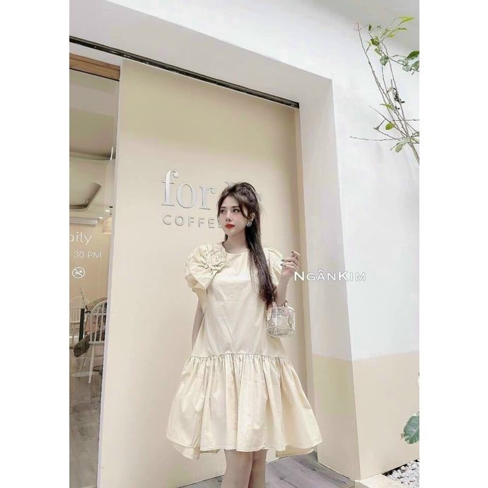 Đầm nữ, nơ xinh, mẫu mới, hàng cao cấp  chất lượng , siêu dễ thương DX1217