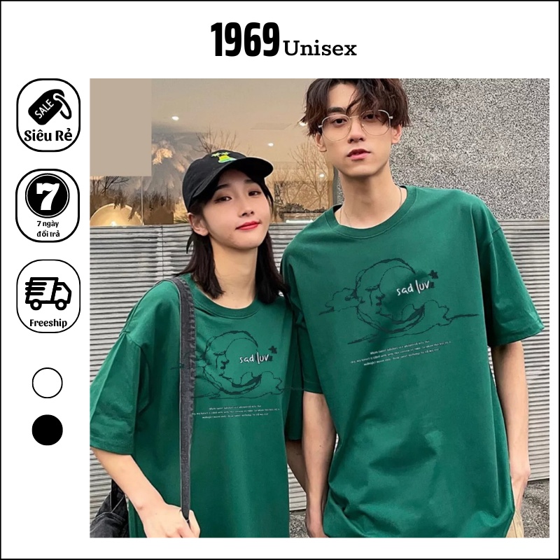Áo Thun Nam Nữ Form Rộng Tay Lỡ 1969Unisex Áo Phông Nam Nữ 1969Unisex Form Rộng Tay Lỡ Cổ Tròn SAD.BOIZ SAD LUV