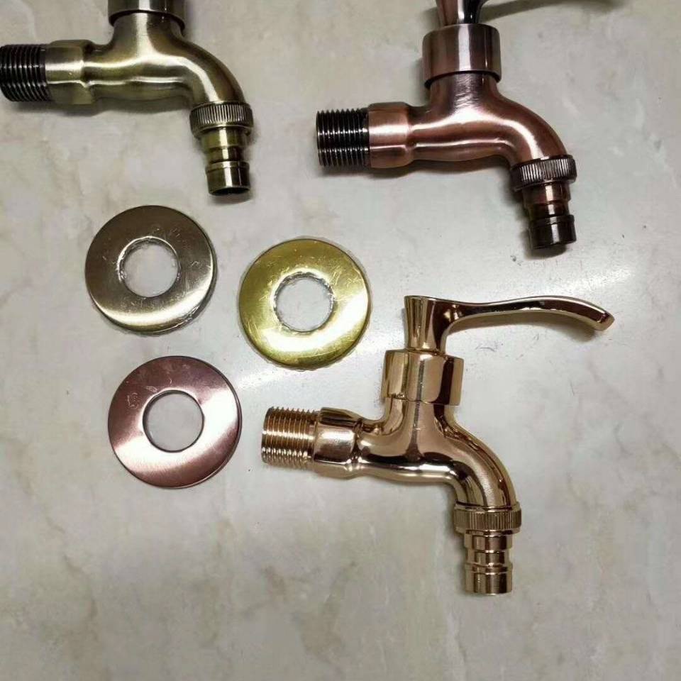 Vòi Nước Màu Vàng Hồng Cho Máy Giặt Gắn Tường