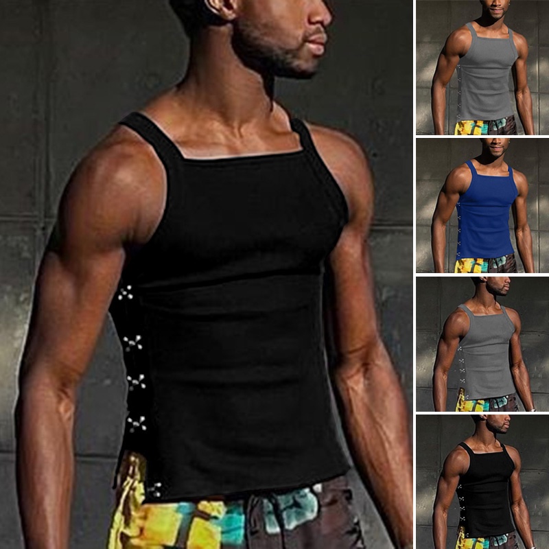 Áo Ba Lỗ Tập Gym Màu Trơn Size S-5XL Cho Nam