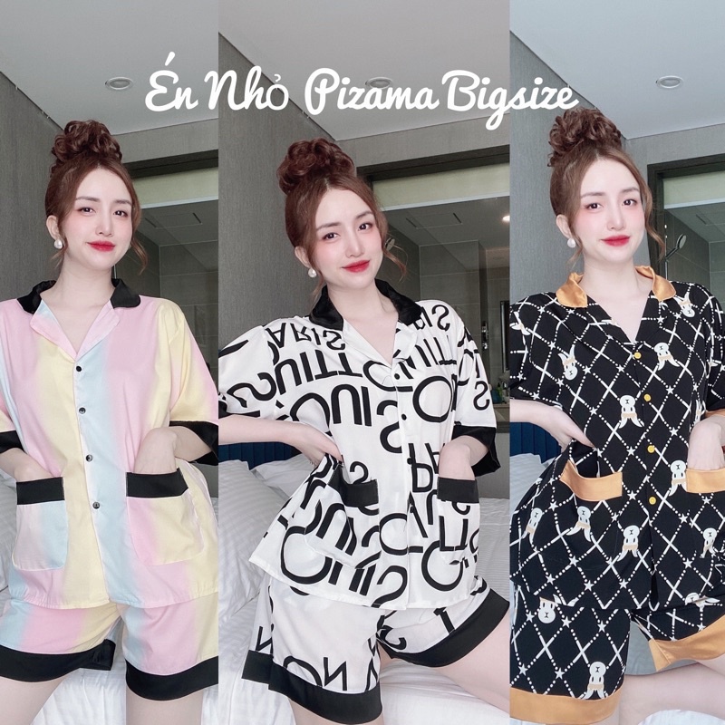 Set Đùi ngắn Size Đại 2 Túi Lụa cao Cấp 50-110kg Én Nhỏ Pijama