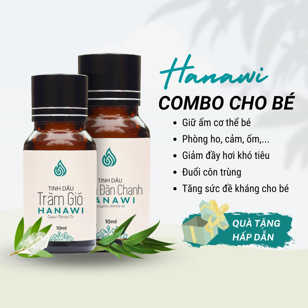Tinh dầu cho bé Hanawi nguyên chất, phòng ho, ốm, côn trùng cắn, đuổi muỗi, thơm phòng