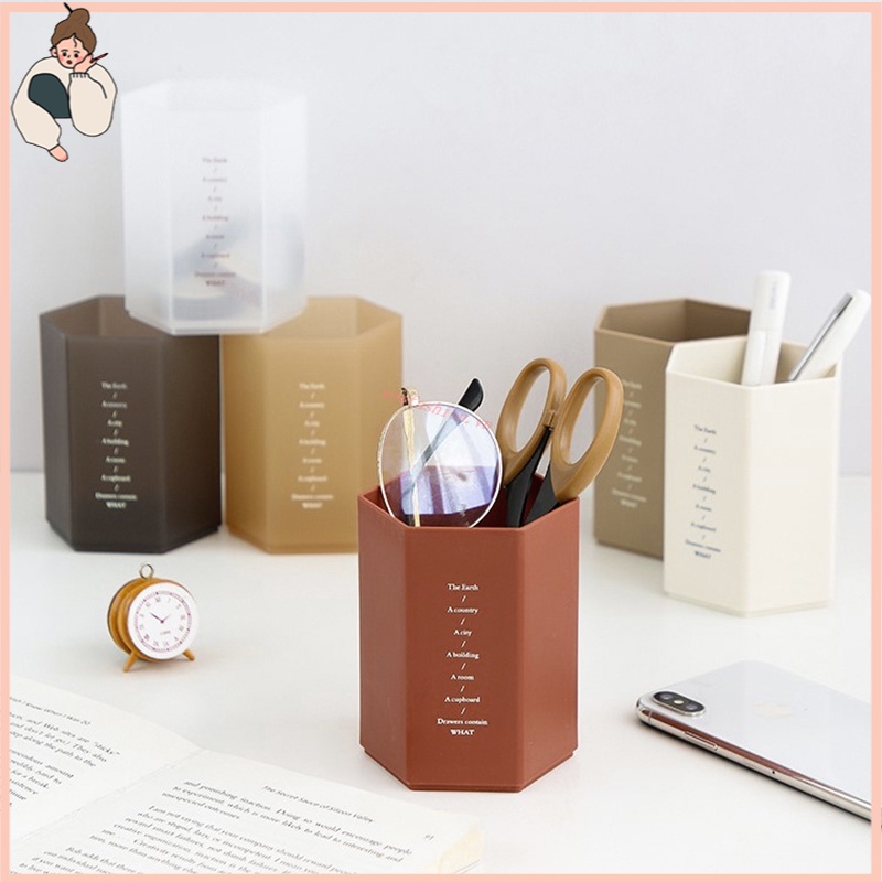 Ống đựng bút hình lục giác đơn giản phong cách bắc âu