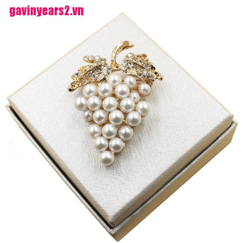 1 Ghim Cài Áo Đính Ngọc Trai Nhân Tạo Thời Trang
